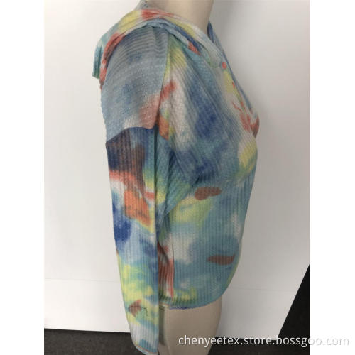 Tie-Dye-Kapuzenpullover mit Kapuze